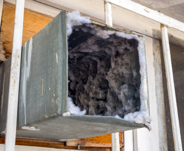 old air duct filled with dust and dirt old air duct filled with dust and dirt